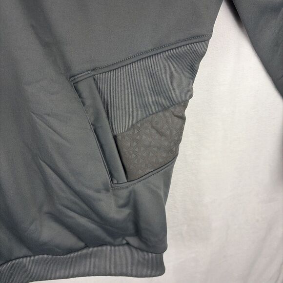 adidas Training Full Zip Hoodie Grey Casual Athletic Outerwear Sz 2XL HR5162 NWT - Picture 3 of 7